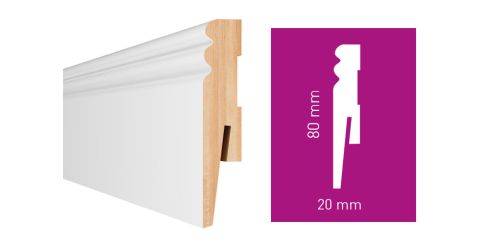 MP0802 Плінтус МДФ Arbiton PAINT-IT 80/2,42м